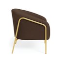 Ver imagem 5 de Poltrona Sala Industrial Alta Dourado Stella Suede D03 - D’Rossi