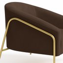 Ver imagem 7 de Poltrona Sala Industrial Alta Dourado Stella Suede D03 - D’Rossi