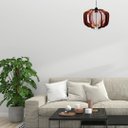 Ver imagem 2 de Luminária Teto tipo Pendente SAFIRA MDF - Completa - Cor: Marrom