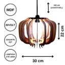 Ver imagem 3 de Luminária Teto tipo Pendente SAFIRA MDF - Completa - Cor: Marrom