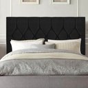 Ver imagem 1 de Cabeceira Estofada Cama Box King 195cm Istambul Corino Preto- Mabe Magazine