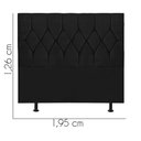 Ver imagem 3 de Cabeceira Estofada Cama Box King 195cm Istambul Corino Preto- Mabe Magazine