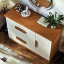 Ver imagem 4 de Cômoda Sapateira 4 Gavetas 1 Porta Bréscia Nature Off