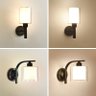 Arandelas Luminária de parede interna, abajur de vidro moderno minimalista com base e27 para decoraç - 3