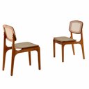 Ver imagem 1 de Conjunto com 2 Cadeiras Malta Premium em Madeira Maciça para Sala de Jantar Moderna Mobília
