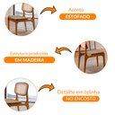 Ver imagem 5 de Conjunto com 2 Cadeiras Malta Premium em Madeira Maciça para Sala de Jantar Moderna Mobília