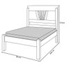 Cama Solteiro Gabriela Madeira Imbuia - Atraente Móveis Atraente Móveis - 4