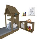 Ver imagem 5 de Conjunto Infantil Cama Nicho Prateleira e Revisteiros Bramov Móveis Bege/Carvalho Mel