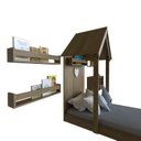 Ver imagem 4 de Conjunto Infantil Cama Nicho Prateleira e Revisteiros Bramov Móveis