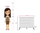 Ver imagem 6 de Quarto Infantil Bebê Melinda Cômoda Guarda Roupa Branco