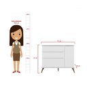 Ver imagem 6 de Quarto Infantil Bebê Melinda Cômoda Guarda Roupa Branco