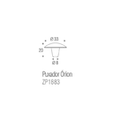 Ver imagem 2 de Puxador Órion 33mm Niquel Escovado Zen ZP1883