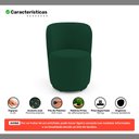 Ver imagem 3 de Poltrona Decorativa com Puff Orgânico Molly Bouclê Verde - Desk Design