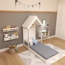 Ver imagem 4 de Conjunto Infantil Cama Nicho Prateleira e Revisteiros Bramov Móveis Branco