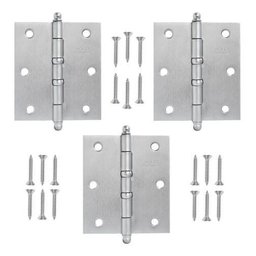 Dobrad. Aco 3 1/2 X 3 Lm C/anel C/3 Escovado Acetinado - 1