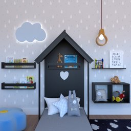 Conjunto Infantil Cama Nicho Prateleira e Revisteiros Bramov Móveis - 2