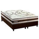 Ver imagem 1 de Cama Box Queen: Colchão Espuma D45 Paropas Resiste Hotel + Base Crc Suede Brown (158x198)