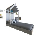 Ver imagem 6 de Conjunto Infantil Cama Nicho Prateleira e Revisteiros Bramov Móveis Cinza/Cristal