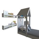 Ver imagem 4 de Conjunto Infantil Cama Nicho Prateleira e Revisteiros Bramov Móveis