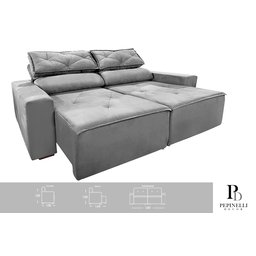 Sofá Retrátil e Reclinável 1,80m com Molas – Design Slim e Sofisticação - 2