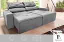 Ver imagem 1 de Sofá Retrátil e Reclinável 1,80m com Molas – Design Slim e Sofisticação