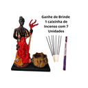 Ver imagem 2 de Porta Vela Exu Orixá Umbanda Candomblé Axé 15 cm Loja Mistica Logunedé 15 cm