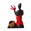 Ver imagem 5 de Porta Vela Exu Orixá Umbanda Candomblé Axé 15 cm Loja Mistica Logunedé 15 cm