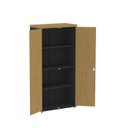 Ver imagem 5 de Armario Alto 02 Portas Pivotante 79,2 x 161,1cm Marrom/Preto/Samba