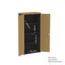 Ver imagem 7 de Armario Alto 02 Portas Pivotante 79,2 x 161,1cm Marrom/Preto/Samba