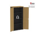 Ver mais imagens de Armario Alto 02 Portas Pivotante 79,2 x 161,1cm Marrom/Preto/Samba