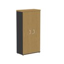 Ver imagem 3 de Armario Alto 02 Portas Pivotante 79,2 x 161,1cm Marrom/Preto/Samba