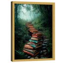 Ver imagem 1 de Quadro Decorativo o Caminho do Conhecimento 180x105cm Moldura Dourada