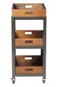 Ver imagem 2 de Fruteira Fresh Cor Rustic Brown com Estrutura em Aço Grafite 78cm - 50082