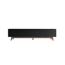 Ver imagem 2 de Rack Flynt 219 Cm 3 Portas Preto Touch com Natural Província
