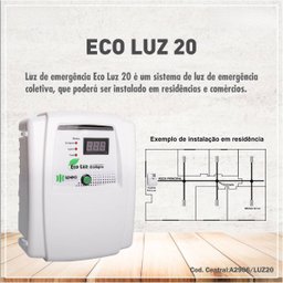 Eco Luz 20 - Luz de Emergência - A2906/luz20 - Ipec - 2