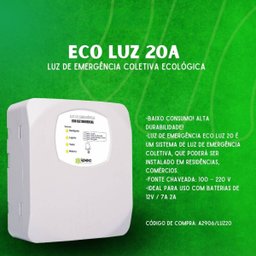 Eco Luz 20 - Luz de Emergência - A2906/luz20 - Ipec - 3