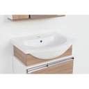 Ver imagem 4 de Conjunto de Banheiro Gabinete Suspenso 3 Gavetas com Espelheira Cuba de Louça com Válvula 