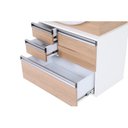 Ver imagem 5 de Conjunto de Banheiro Gabinete Suspenso 3 Gavetas com Espelheira Cuba de Louça com Válvula 