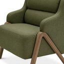 Ver imagem 7 de Poltrona Decorativa Madri Pes Madeira Linho Color Trend Tca 307 Moll