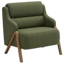 Ver imagem 1 de Poltrona Decorativa Madri Pes Madeira Linho Color Trend Tca 307 Moll