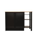 Ver imagem 3 de Bancada Gourmet Ilha Cozinha Ditália 2 Portas Cd-1028 Preto