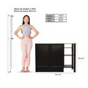 Ver imagem 5 de Bancada Gourmet Ilha Cozinha Ditália 2 Portas Cd-1028 Preto