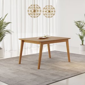 Mesa de Jantar Elegance 160x80cm Tampo Amadeirado sem Vidro Jcm Movelaria