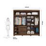 Guarda-Roupa Casal MDF 2 Portas de Correr 2 Espelhos 4 Gavetas Internas Blumenau Panan Móveis - 4