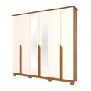 Ver imagem 3 de Guarda-roupa 235cm Casal com Espelho 6 Portas 6 Gavetas Andréas Henn - Nature/off White