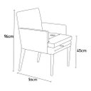 Ver imagem 4 de Kit 6 Cadeiras Germany + 2 Germany Retro Suede Cinza Dominic Decor