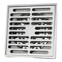 Ralo Inox 10x10 Banheiro Lavabo Anti Odor Anti Inseto Rapido Escoamento Seguro Resistente - 1