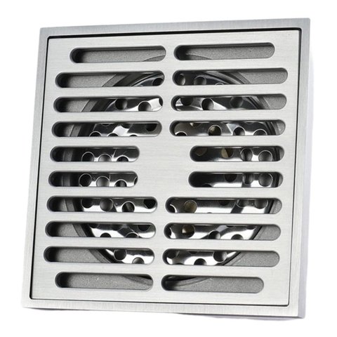 Ralo Inox 10x10 Banheiro Lavabo Anti Odor Anti Inseto Rapido Escoamento Seguro Resistente