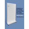 Gôndola de Painel Canaletado com Rodízios Mdf Branco 190x90x40cm Expositor de Chão para Lojas e Pdv - 5