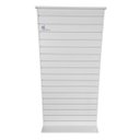 Ver imagem 2 de Gôndola de Painel Canaletado com Rodízios Mdf Branco 190x90x40cm Expositor de Chão para Lojas e Pdv